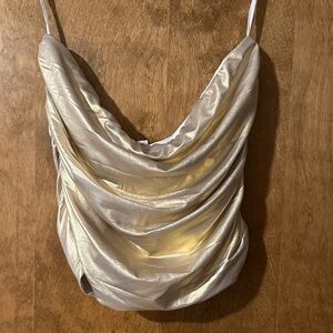 Superdown Shimmering Cream Camisole